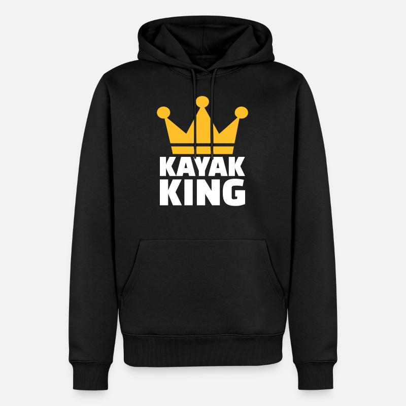 Kajak - Männer Premium Bio Hoodie - Schwarz