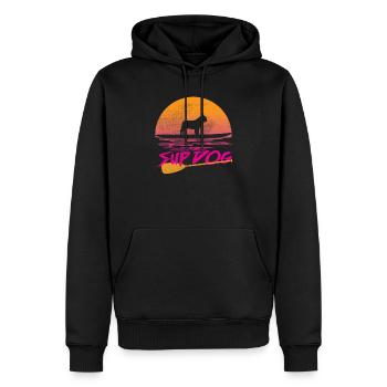 Stand Up Paddling Französische Bulldogge Geschenk - Männer Premium Bio Hoodie - Schwarz - Vorne - Nico (187cm)