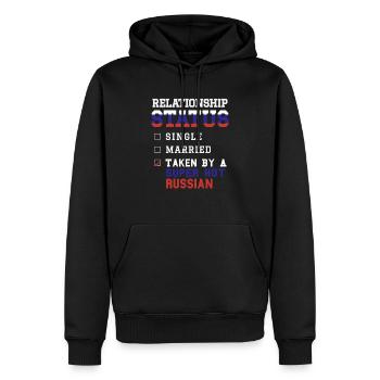 Statut de la relation prise Super Hot Russian - Sweat à capuche Premium bio Homme - noir - Devant - Nico (187cm)
