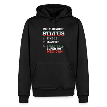 Statut de la relation prise Super chaud mexicain - Sweat à capuche Premium bio Homme - noir - Devant - Nico (187cm)