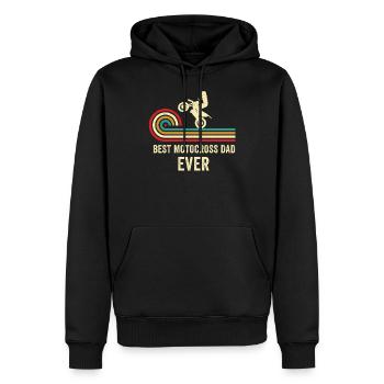 Motocross Dad Shirt - Cool Motocross Gift - Dirtbi - Men’s Premium Organic Hoodie - black - Front - Nico (187cm)