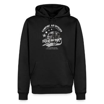 Panel van adventure - Sweat à capuche Premium bio Homme - noir - Devant - Nico (187cm)