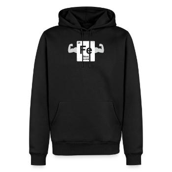 Eisen - nerdiges und geeky Geschenk - Männer Premium Bio Hoodie - Schwarz - Vorne - Nico (187cm)