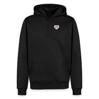 Sardinien Flagge Fahne Herz Italien Sardinia Sarde - Männer Premium Bio Hoodie - Schwarz - Vorne - Nico (187cm)