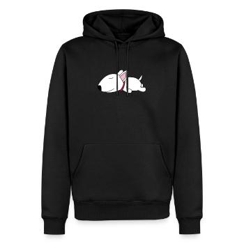 Bull Terrier Drôle Chien Mocassins Dames Enfants - Sweat à capuche Premium bio Homme - noir - Devant - Nico (187cm)