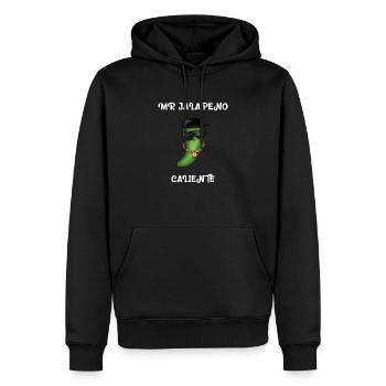 Jalapeno pepperoni chili chili pepper cadeau - Sweat à capuche Premium bio Homme - noir - Devant - Nico (187cm)