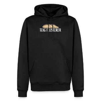 TEIG FLÜSTERER Lustiges Bäcker Geschenk Backen - Männer Premium Bio Hoodie - Schwarz - Vorne - Nico (187cm)