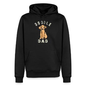 Papa Doodle - Sweat à capuche Premium bio Homme - noir - Devant - Nico (187cm)