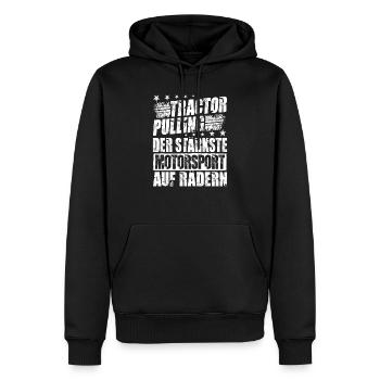 Tractor Pulling Tractorpulling Trecker Treck - Männer Premium Bio Hoodie - Schwarz - Vorne - Nico (187cm)