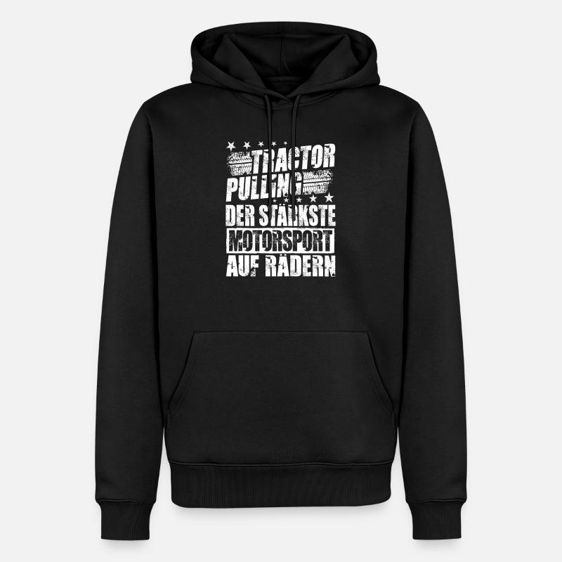 Tractor Pulling Tractorpulling Trecker Treck - Männer Premium Bio Hoodie - Schwarz