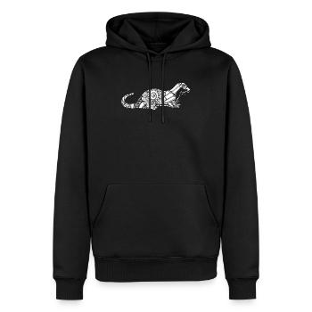 Otter Otter Floral Pattern - Men’s Premium Organic Hoodie - black - Front - Nico (187cm)