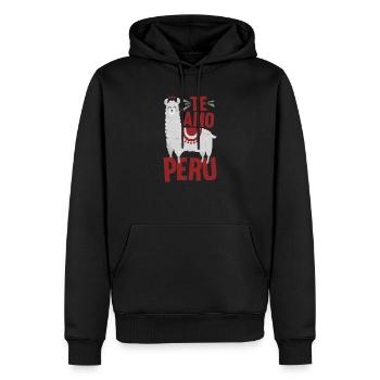 Ich liebe Peru - Te amo Peru drucken Slim Fit Produkt - Männer Premium Bio Hoodie - Schwarz - Vorne - Nico (187cm)