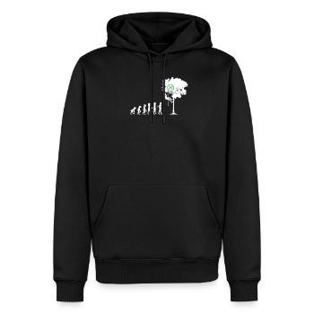 Evolution Geocaching - Männer Premium Bio Hoodie - Schwarz - Vorne - Nico (187cm)