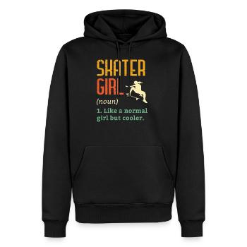 Skater Girl Shirt - Coole Skateboarding Geschenke - Ska - Männer Premium Bio Hoodie - Schwarz - Vorne - Nico (187cm)