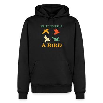 Lustiges Vogelhemd - Vogelbeobachtungsgeschenk - Vogelbeobachter Shir - Männer Premium Bio Hoodie - Schwarz - Vorne - Nico (187cm)