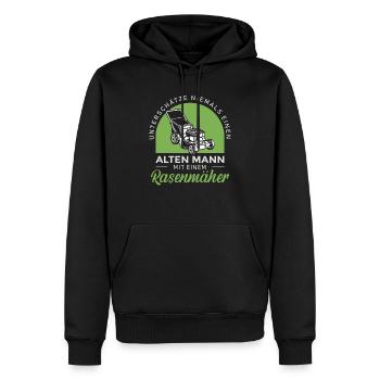 Rasenflüsterer Hobbygärtner Platzwart Greenkeeper - Männer Premium Bio Hoodie - Schwarz - Vorne - Nico (187cm)