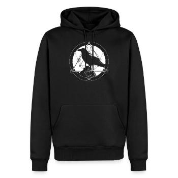 Conception de cadeau Dark Raven Silhouette pour Crow Raven - Sweat à capuche Premium bio Homme - noir - Devant - Nico (187cm)