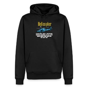 HELICOPTER: Helicopter Definition Gift - Männer Premium Bio Hoodie - Schwarz - Vorne - Nico (187cm)