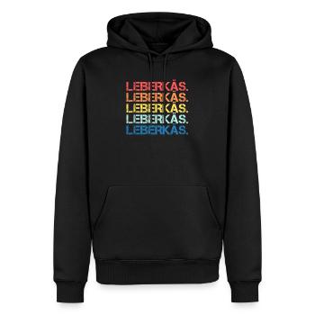 LEBERKÄS FARBIG COOL LEBERKÄSE GESCHENK IDEE BUNT - Männer Premium Bio Hoodie - Schwarz - Vorne - Nico (187cm)
