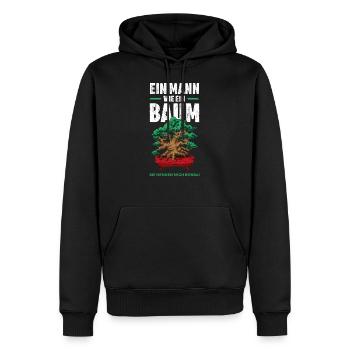 Lustiger Spruch für Kleine Männer kleinwüchsig Fun - Männer Premium Bio Hoodie - Schwarz - Vorne - Nico (187cm)