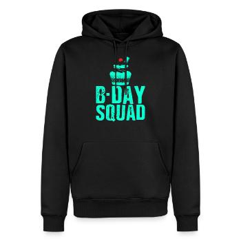 Verjaardag verjaardag - Mannen Premium Bio hoodie - zwart - Voor - Nico (187cm)