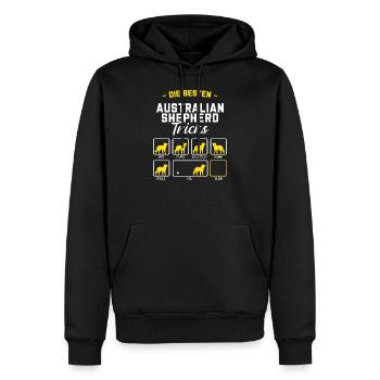 Australian Shepherd Hund Lustiges Hundehalter gift - Männer Premium Bio Hoodie - Schwarz - Vorne - Nico (187cm)