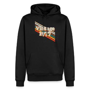 Retro Vintage 1977 - Men’s Premium Organic Hoodie - black - Front - Nico (187cm)