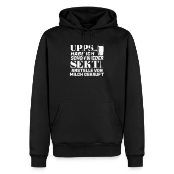 Sekt Schaumwein Prickelbrause Puffbrause Sektglas - Männer Premium Bio Hoodie - Schwarz - Vorne - Nico (187cm)