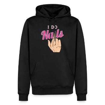Nail designer nail designer gift nail salon - Sweat à capuche Premium bio Homme - noir - Devant - Nico (187cm)