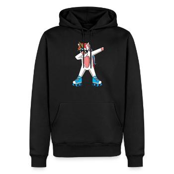 Nettes Rollschuh-Hemd - Rollschuh-Geschenk - - Männer Premium Bio Hoodie - Schwarz - Vorne - Nico (187cm)