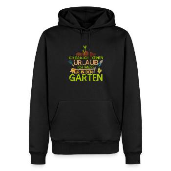 Garten Urlaub Design - Männer Premium Bio Hoodie - Schwarz - Vorne - Nico (187cm)