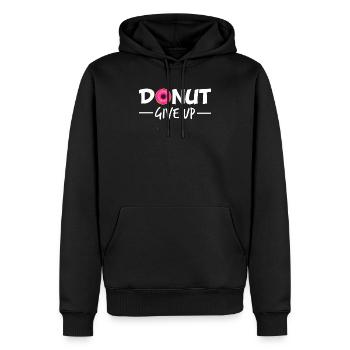 dictons drôles dictons cadeau drôle - Sweat à capuche Premium bio Homme - noir - Devant - Nico (187cm)