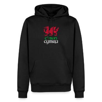Dragon of Wales Flagge Welsh Cymru Flags Mittelalter Wir - Männer Premium Bio Hoodie - Schwarz - Vorne - Nico (187cm)