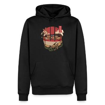 Ramen Drache Japanische Nudeln Kunst Japan Anime - Männer Premium Bio Hoodie - Schwarz - Vorne - Nico (187cm)