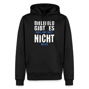 Bielefeld Fan Bielefelder Stadt Geschenk - Männer Premium Bio Hoodie - Schwarz - Vorne - Nico (187cm)