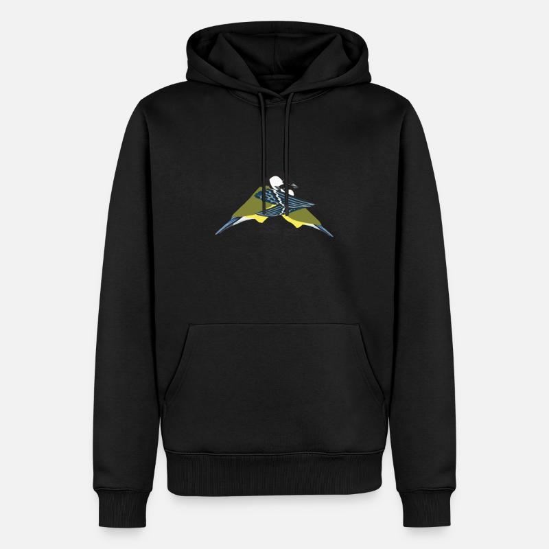 Blaumeise - Männer Premium Bio Hoodie - Schwarz