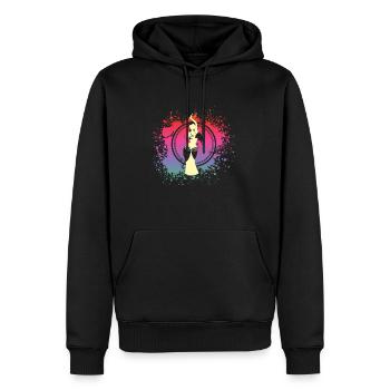 Conception de danse du ventre - Sweat à capuche Premium bio Homme - noir - Devant - Nico (187cm)