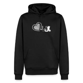 Imker Imker Herzschlag - Männer Premium Bio Hoodie - Schwarz - Vorne - Nico (187cm)