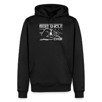 Meilleur design de chemise oncle - Sweat à capuche Premium bio Homme - noir - Devant - Nico (187cm)