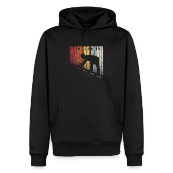 Couvreurs maître apprenti vintage disant cadeau - Sweat à capuche Premium bio Homme - noir - Devant - Nico (187cm)