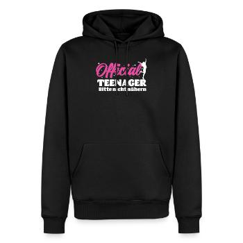 Official Teenager Offiziell Teenager 13 Jahre - Männer Premium Bio Hoodie - Schwarz - Vorne - Nico (187cm)