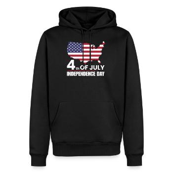 Journée d'identité américaine - Sweat à capuche Premium bio Homme - noir - Devant - Nico (187cm)