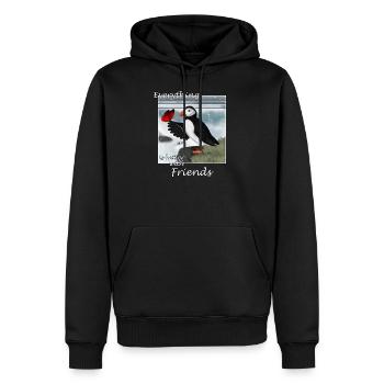 Everything is Better With Friends Vintage Vogel - Männer Premium Bio Hoodie - Schwarz - Vorne - Nico (187cm)
