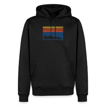 Voiture de course voiture de course rétro cadeau de voiture de course - Sweat à capuche Premium bio Homme - noir - Devant - Nico (187cm)