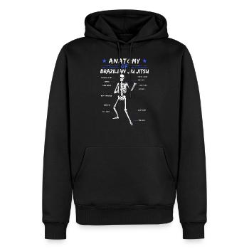 MMA Grappling gift Anatomy of BJJ Brazilian Jiu - Sweat à capuche Premium bio Homme - noir - Devant - Nico (187cm)