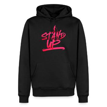 SUP Stand Up Paddling - Sweat à capuche Premium bio Homme - noir - Devant - Nico (187cm)