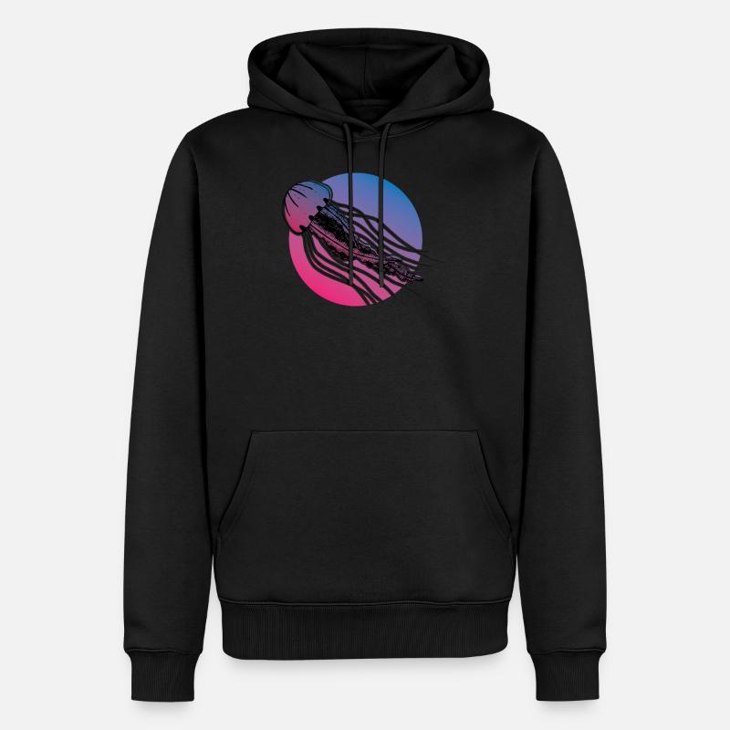 Méduses océan mer créatures - Sweat à capuche Premium bio Homme - noir