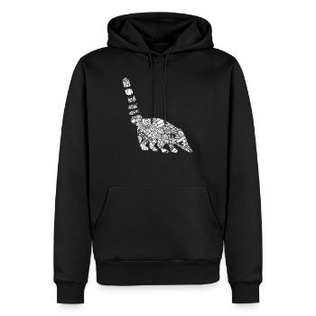 Coati Coati Floral Pattern - Men’s Premium Organic Hoodie - black - Front - Nico (187cm)