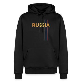 Russie Fabriqué en Russie Union soviétique slave russe - Sweat à capuche Premium bio Homme - noir - Devant - Nico (187cm)