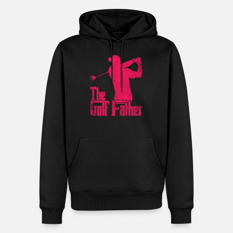 Golf Golfplatz Golfschläger - Männer Premium Bio Hoodie - Schwarz